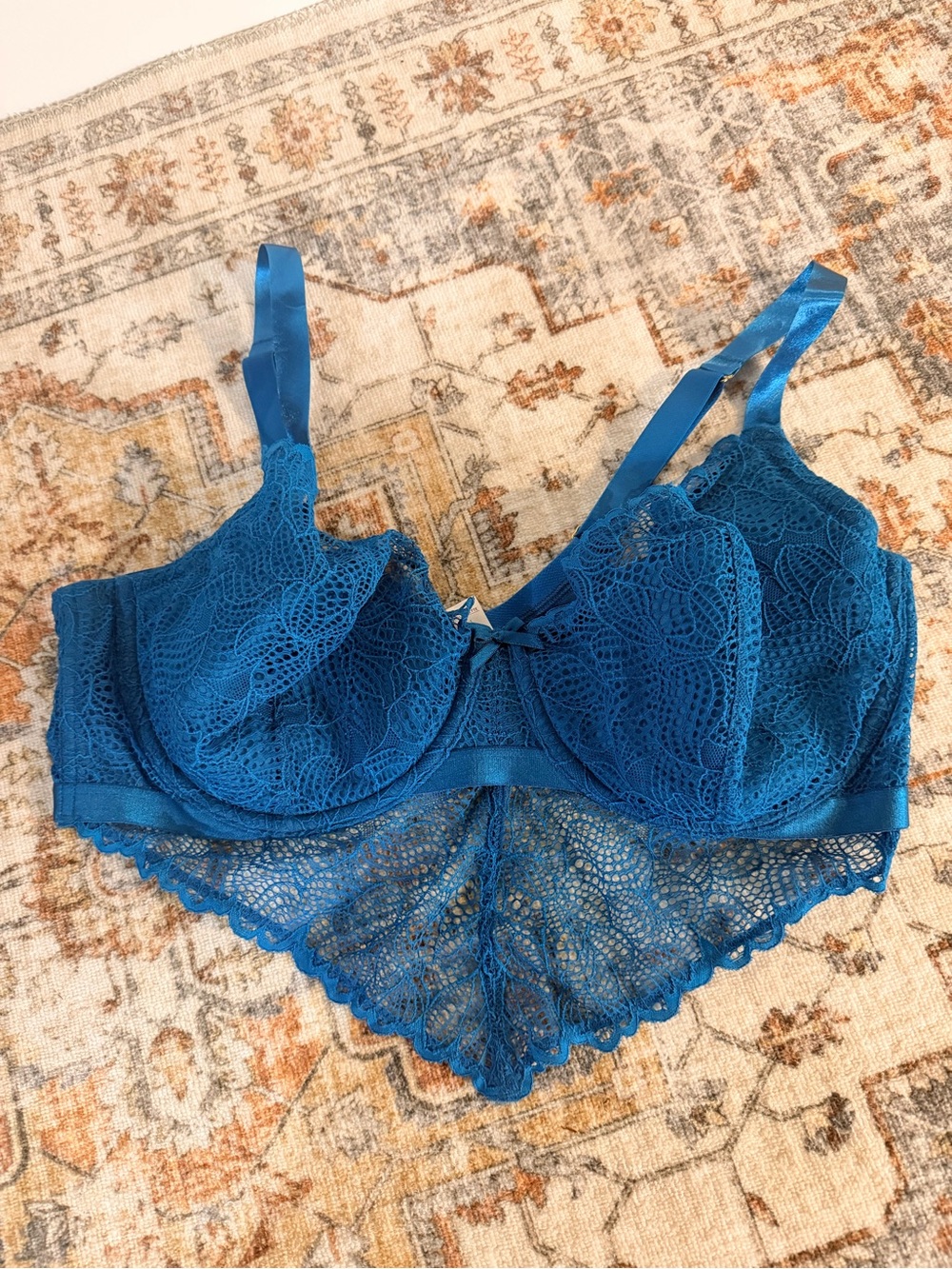 Cacique Teal Lace French‎ Balonette Bra